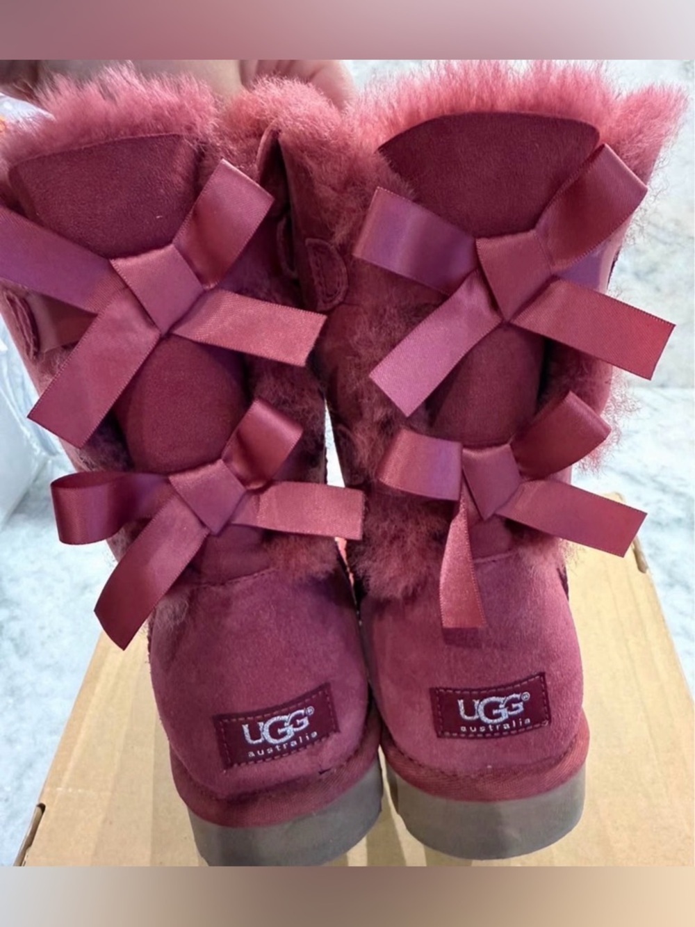 UGG Bow Boots 🎀 | Maroon/Burgundy | Size 11 | BNWT